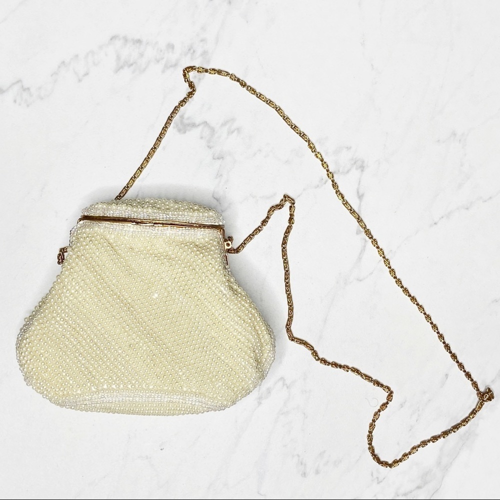 Vintage Carlo Fellini Pearl Evening Bag - Picture 4 of 8